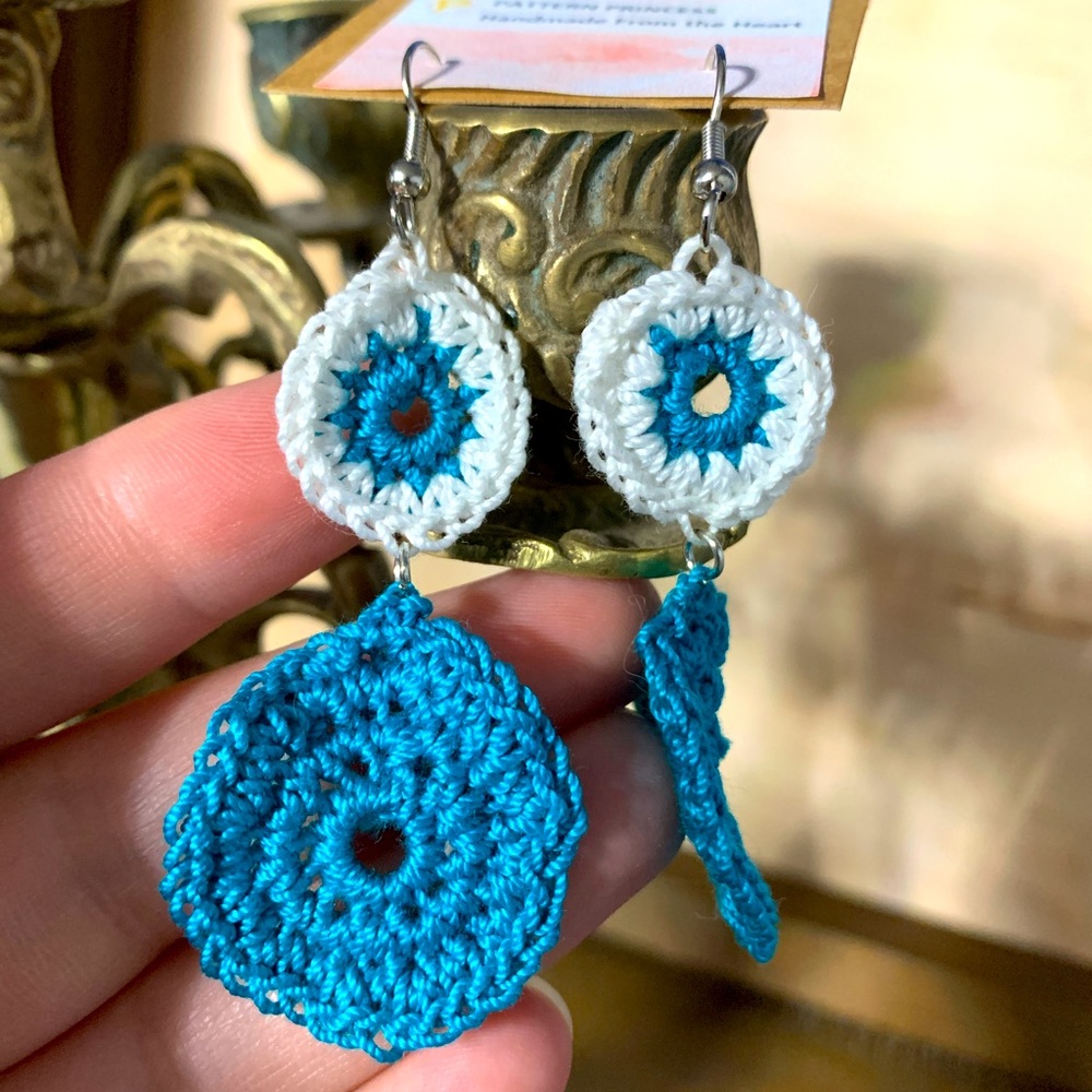 Cute lightweight Crochet Handmade Earrings